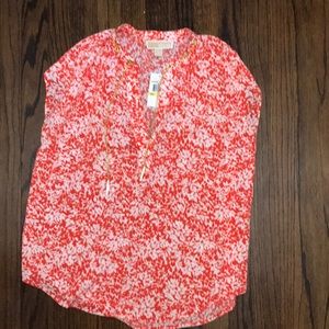 NWT Michael Kors shirt with gold tassels